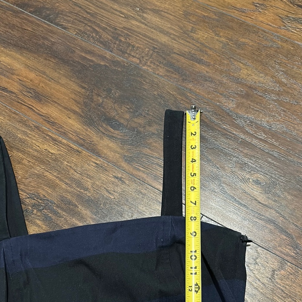 Banana Republic Black and Blue Striped Stretch Faded Denim Dress 16 Tall - Picture 7 of 14